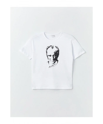 Kız Çocuk Atatürk Baskılı Tişört