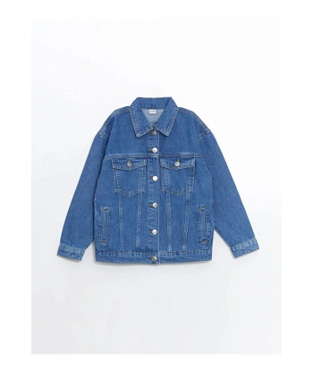 LC Waikiki Kız Çocuk İndigo Jean Ceket