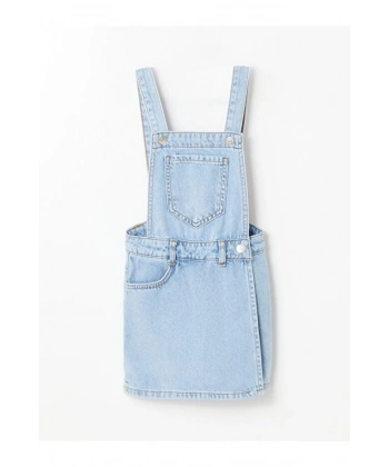 LC Waikiki Kız Çocuk Jean Salopet Şort Etek