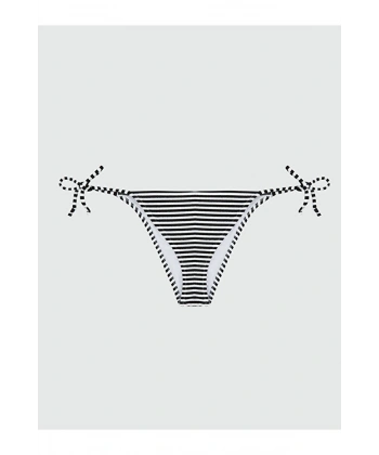 LC Waikiki Mavi Brazilian Çizgili Kadın Bikini Altı
