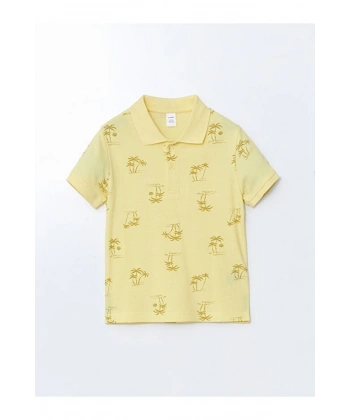 LC Waikiki Polo Yaka Baskılı Penye Erkek Bebek Tişört