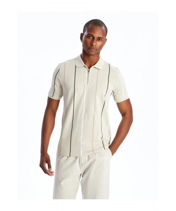 LC Waikiki Polo Yaka Kısa Kollu Çizgili Erkek Tişört