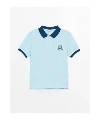 LC Waikiki Polo Yaka Nakışlı Kısa Kollu Erkek Çocuk Tişört