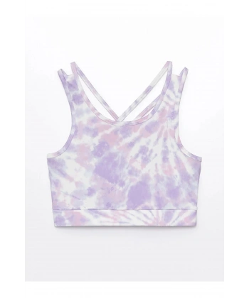 LC Waikiki U Yaka Batik Desenli Kız Çocuk Crop Atlet