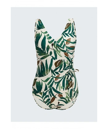 LC Waikiki V Yaka Çiçekli Kadın Mayo