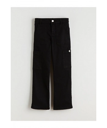 LC Waikiki Yeni Sezon Slim Fit Kız Çocuk Kargo Jean Pantolon