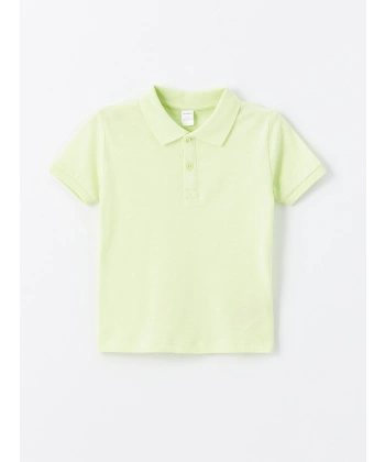 LC Waikiki Yeşil Polo Yaka Kısa Kollu Basic Erkek Bebek Tişört