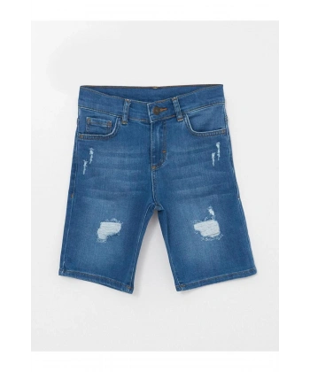 LC Waikiki Yırtık Detaylı Erkek Çocuk Jean Şort
