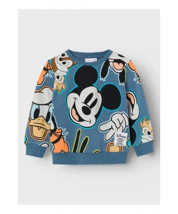 NAME IT Baskılı Erkek Mavi Sweatshirt
