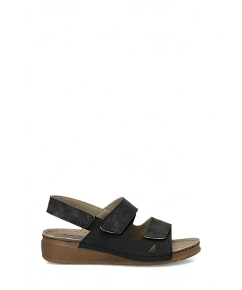 Polaris Kadın Siyah Comfort Sandalet