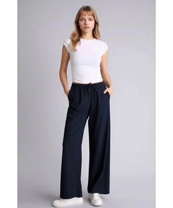 Defacto Wıde Leg Çift Cepli Normal Bel Standart Boy Pantolon