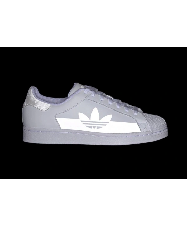 Adidas Superstar Beyaz / Gri Erkek Spor Ayakkabı ( Reflektörlü )