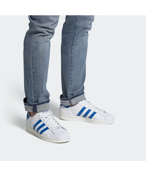 Adidas Superstar Beyaz / Mavi Unisex Spor Ayakkabı
