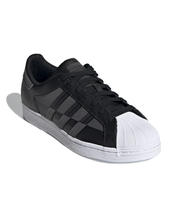 Adidas Superstar Siyah/Beyaz/Gri Unisex Spor Ayakkabı ( Reflektörlü )