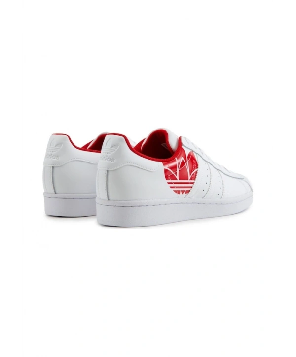 Adidas Superstar Trefoil Baskılı - Kırmızı Unisex Spor Ayakkabı