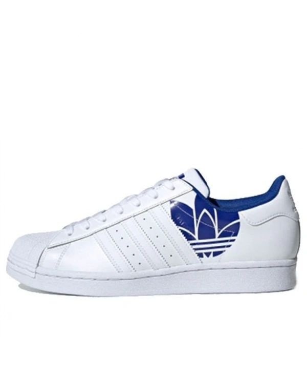 Adidas Superstar Trefoil Baskılı - Kraliyet Mavisi Unisex Spor Ayakkabı