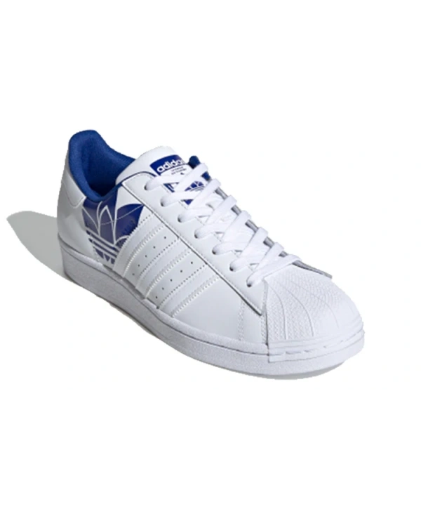 Adidas Superstar Trefoil Baskılı - Kraliyet Mavisi Unisex Spor Ayakkabı