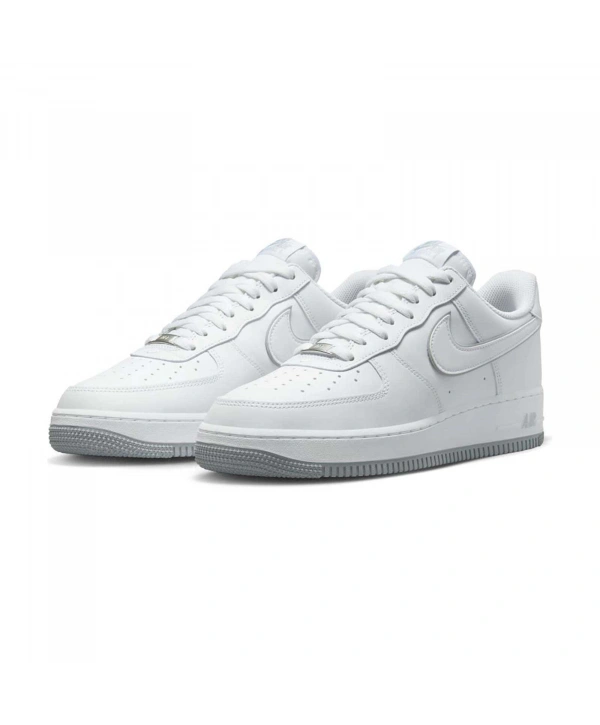 Air Force 1 07 Unisex Spor Ayakkabı - Beyaz / Wolf Gri