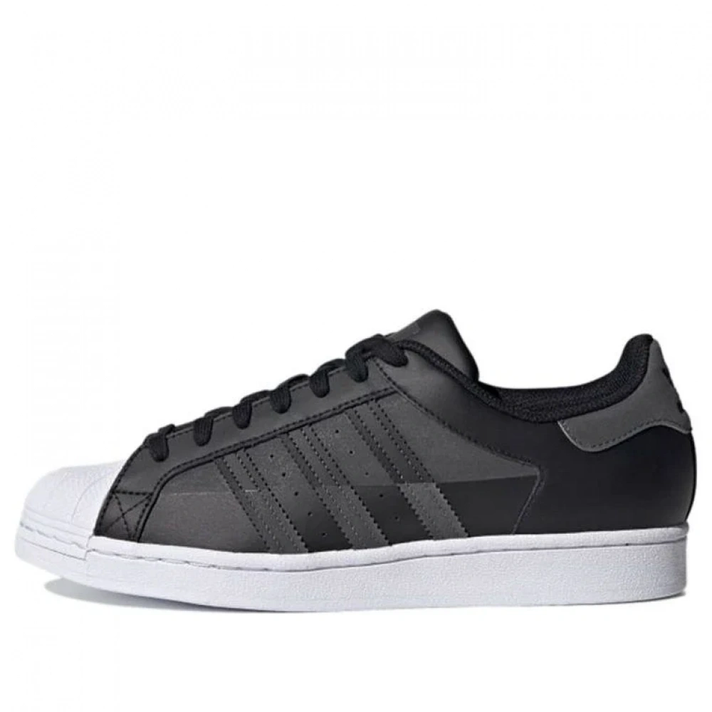 Adidas Superstar Siyah/Beyaz/Gri Unisex Spor Ayakkabı ( Reflektörlü )