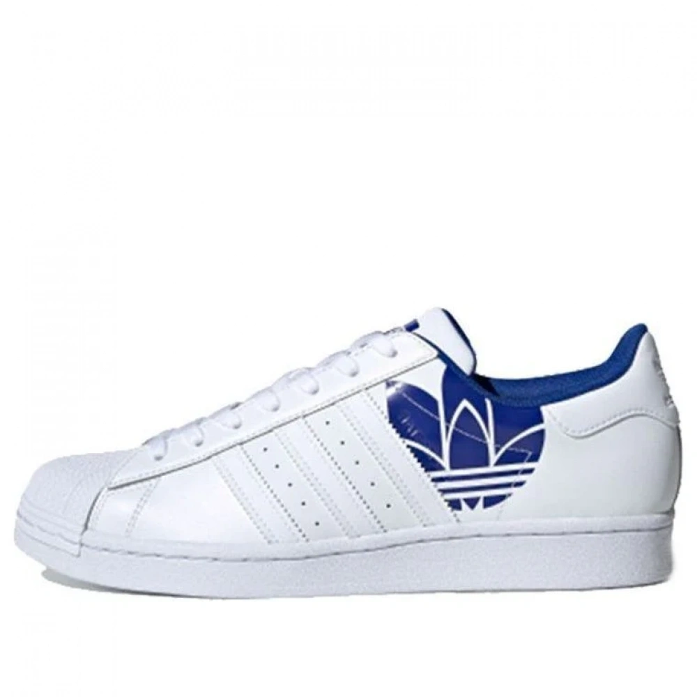 Adidas Superstar Trefoil Baskılı - Kraliyet Mavisi Unisex Spor Ayakkabı