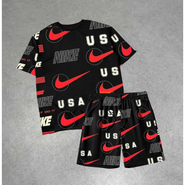 Usa Unisex Oversize Şortlu Takım