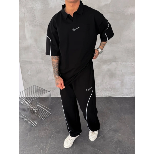 İkili Unisex Eşofman Takım Siyah