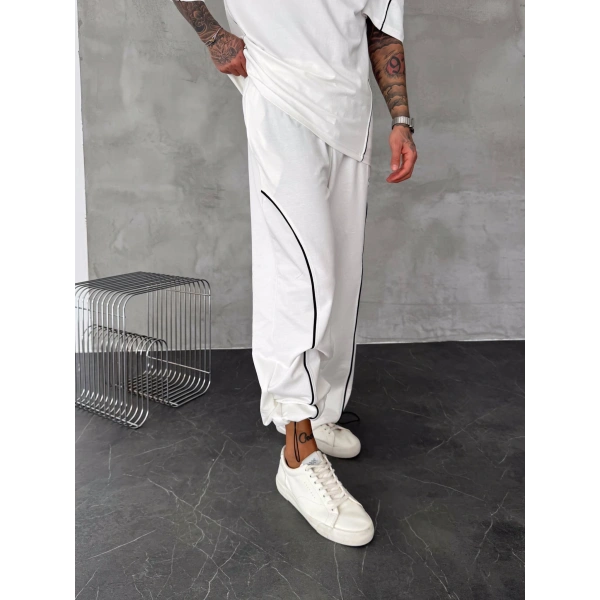 İkili Unisex Eşofman Takım Beyaz