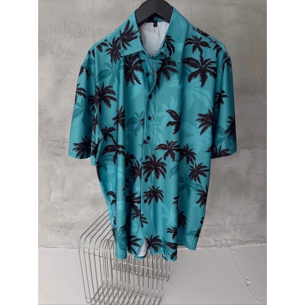 Desenli Oversize Gömlek