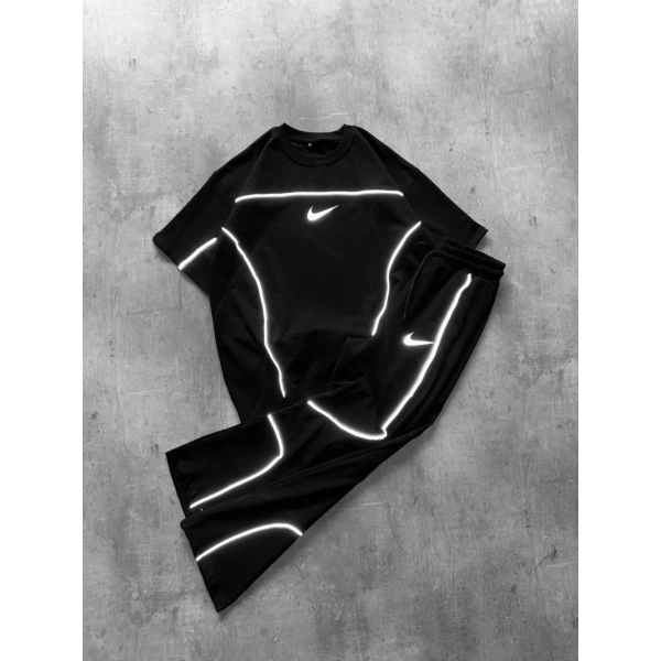 Oversize Baggy Eşofman Takım Siyah