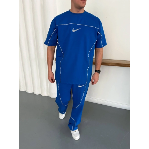 Oversize Baggy Eşofman Takım Mavi