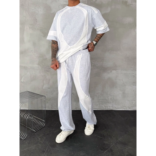 Parçalı Eşofman Takım Gri