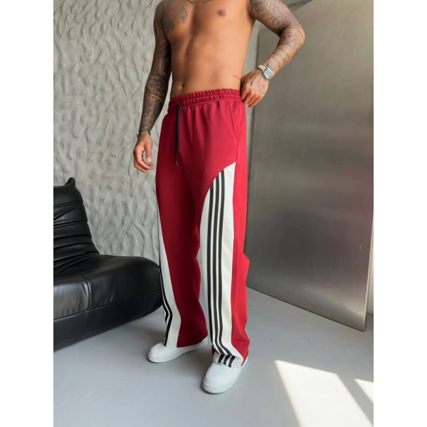 Ad Baggy Bol Paça Eşofman Kırmızı
