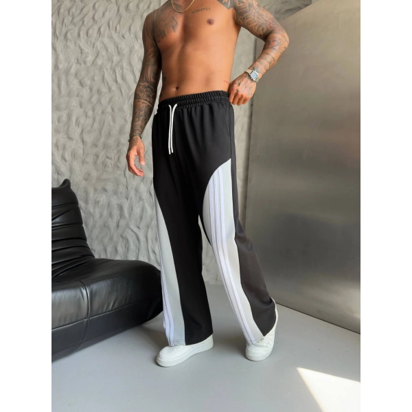 Ad Baggy Bol Paça Eşofman Siyah