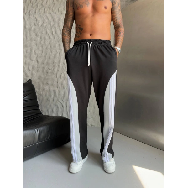 Ad Baggy Bol Paça Eşofman Siyah