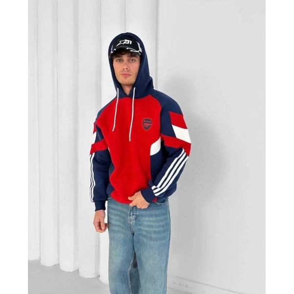 ARS Şardonlu Unisex Sweatshirt Kırmızı