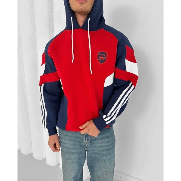 ARS Şardonlu Unisex Sweatshirt Kırmızı