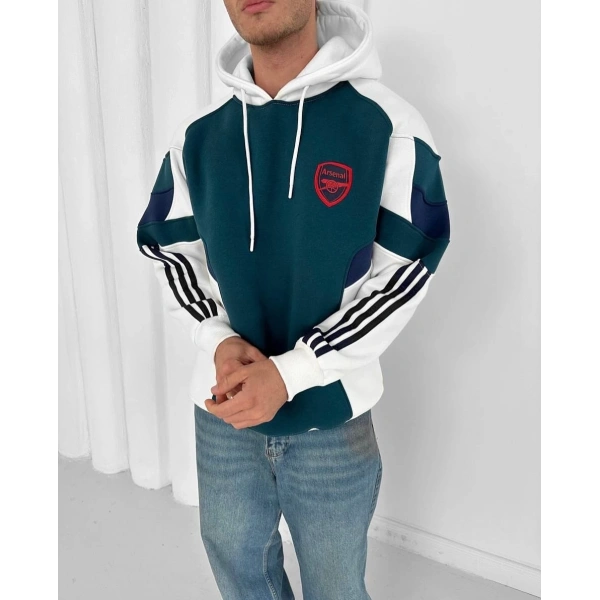 ARS Şardonlu Unisex Sweatshirt Yeşil