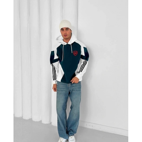 ARS Şardonlu Unisex Sweatshirt Yeşil