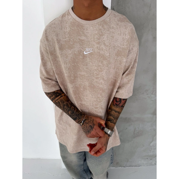 Basic Oversize Nk Tshirt Bej