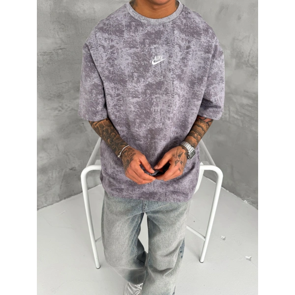 Basic Oversize Nk Tshirt Gri