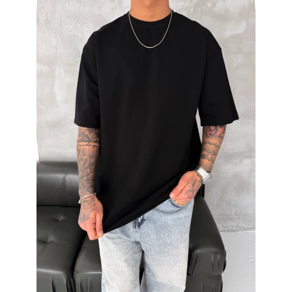 Basic Oversize Unisex Tshirt Siyah