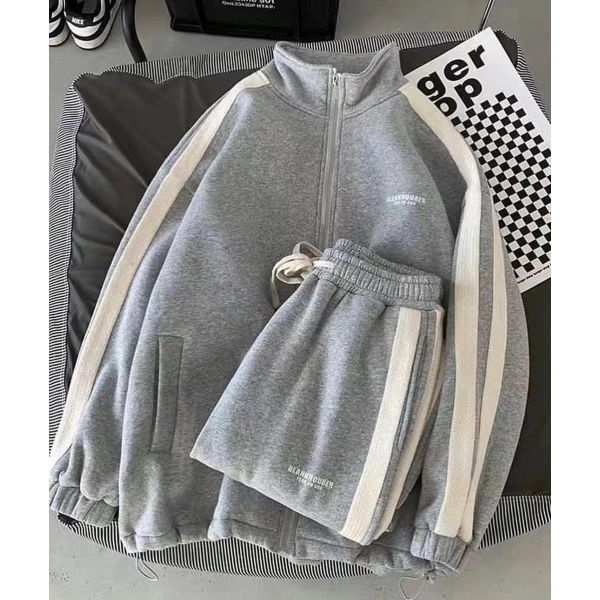 Blank Şardonlu Unisex Eşofman Takımı GRİ