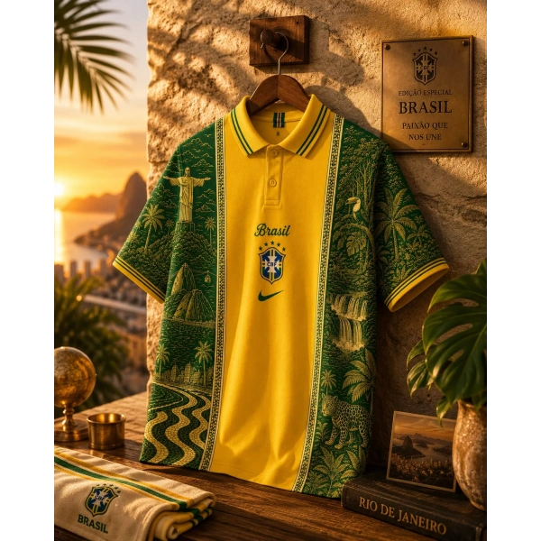 Brazil Polo Yaka Tshirtt