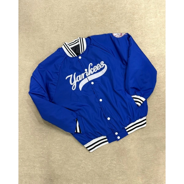 Yankes Unisex Bomber Ceket - Mavi