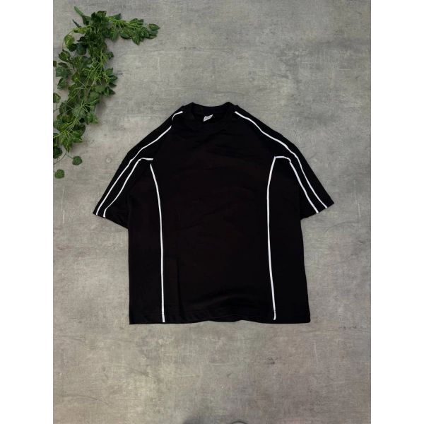 Düz Biyeli Unisex Oversize Tshirt