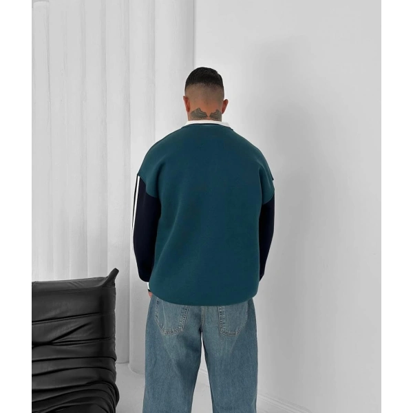 Fly Şardonlu Unisex Sweatshirt Yeşil