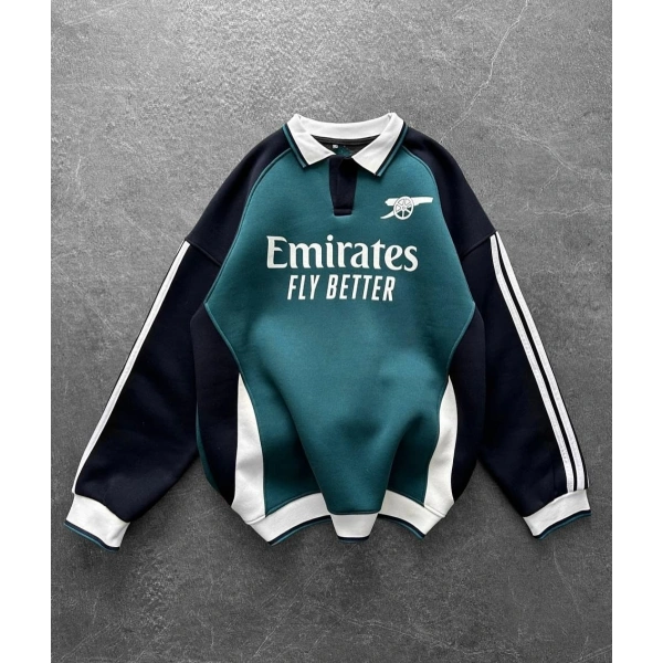 Fly Şardonlu Unisex Sweatshirt Yeşil