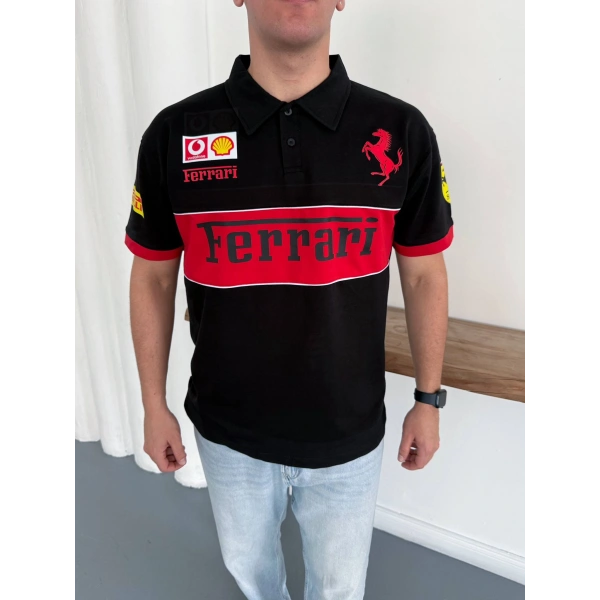 FRR Polo Yaka Tshirt Siyahh