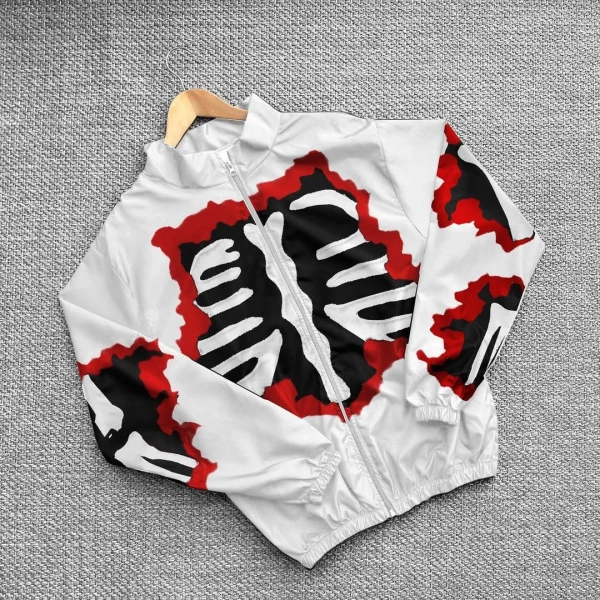 İskelet Detay Unisex Paraşüt Ceket