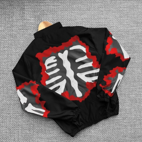 İskelet Detay Unisex Paraşüt Ceket